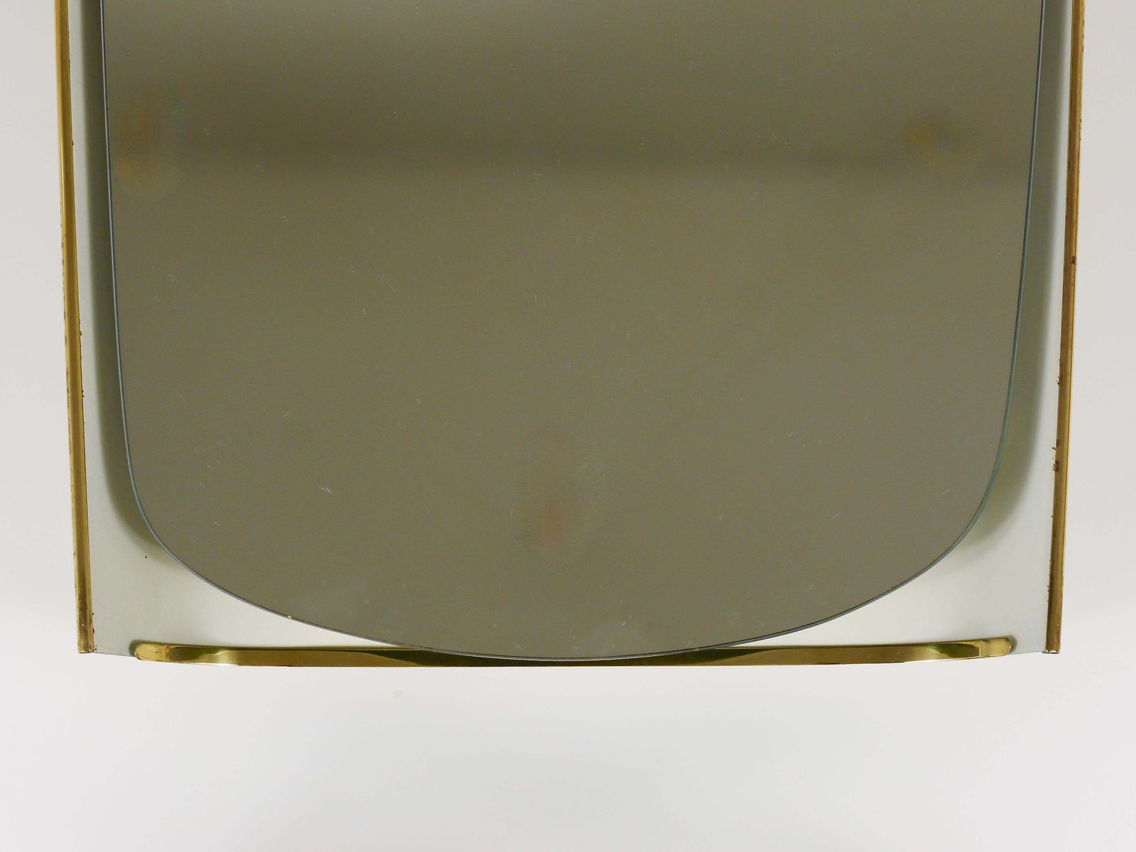 Ernest Igl Illuminated Mid Century Wall Mirror With Brass Crown, By Hillebrand photo vintage