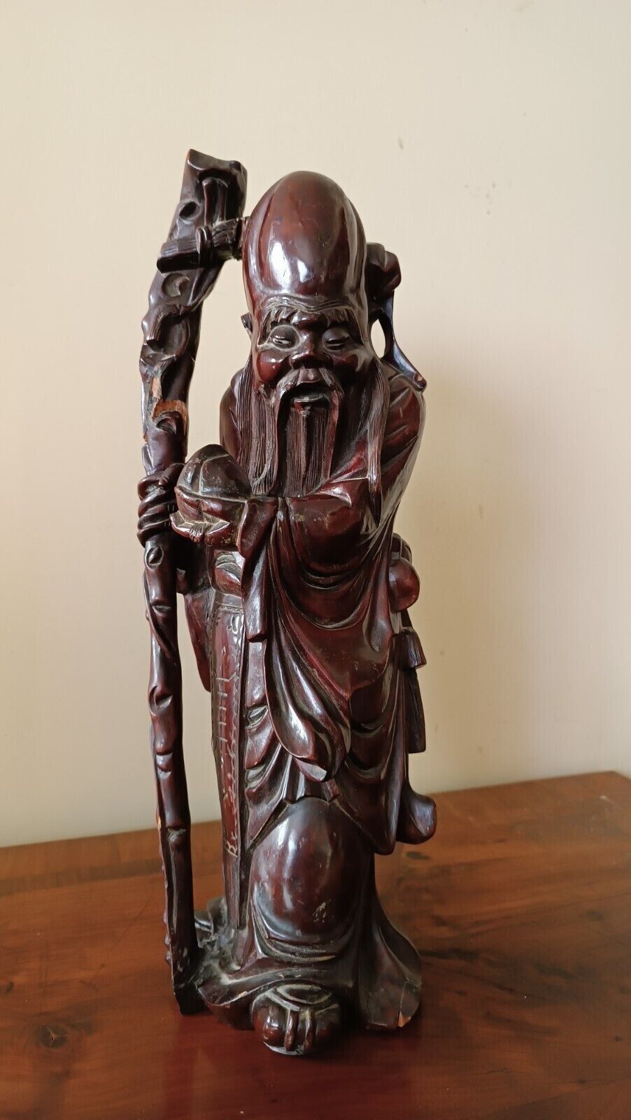 Rosewood Sculpture Late 19th Century China Sage Oriental Art photo furniture