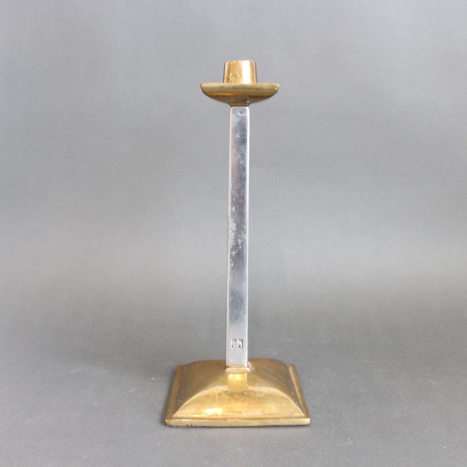 Aluminium And Brass Candlestick By David Marshall (Circa 1980s)