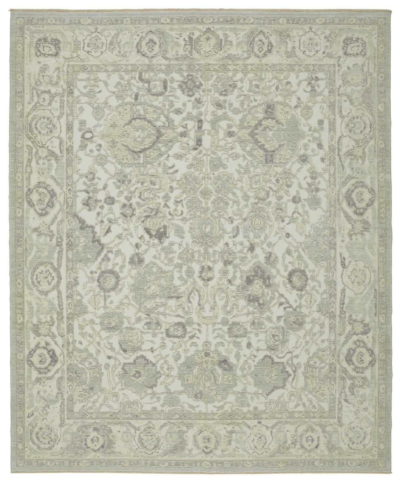 Hand Knotted Wool Oushak Rug 307 Cm X 375 Cm