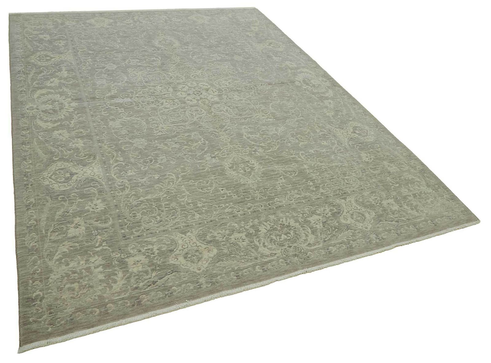7x10 Hand Knotted Wool Oushak Rug photo furniture