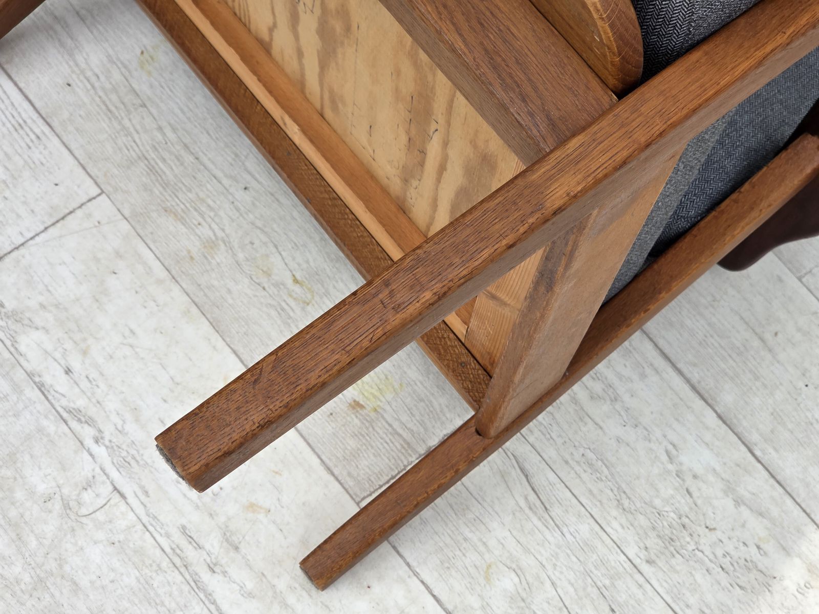 1870.0 1970s, Pair Of Danish Armchairs, Reupholstered, Furniture Wool, Teak And Oak Wood. photo