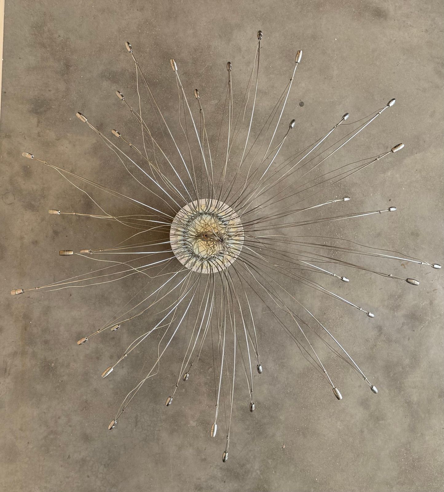 Paire de lustres monumentaux italiens en chrome, par Aureliano Toso photo furniture