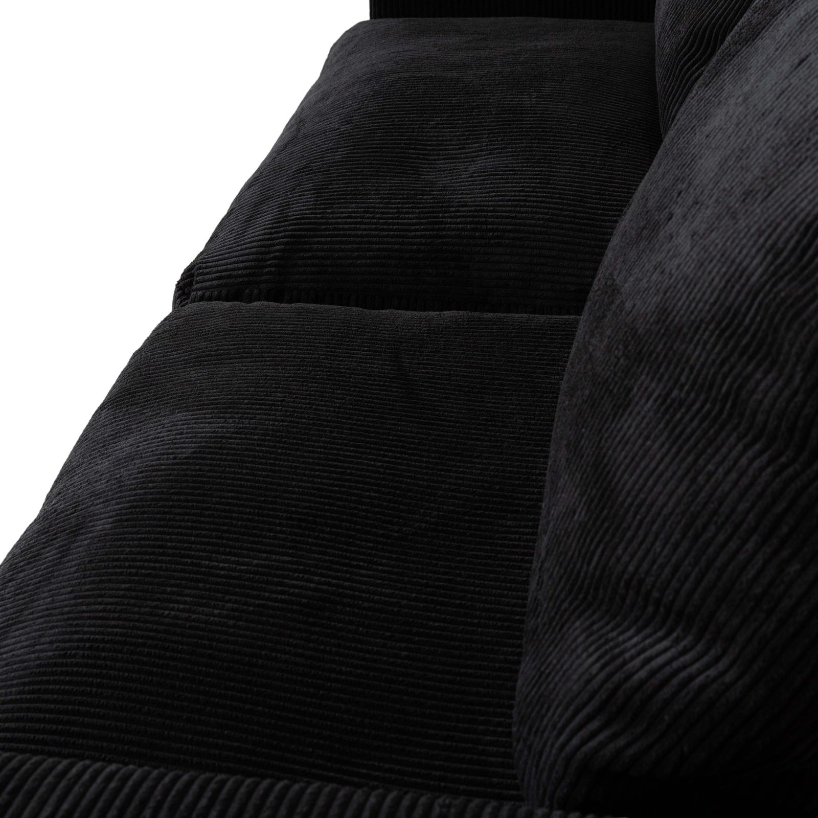 Mycs Flayr Fabric Four Seater Black Sofa photo vinterior