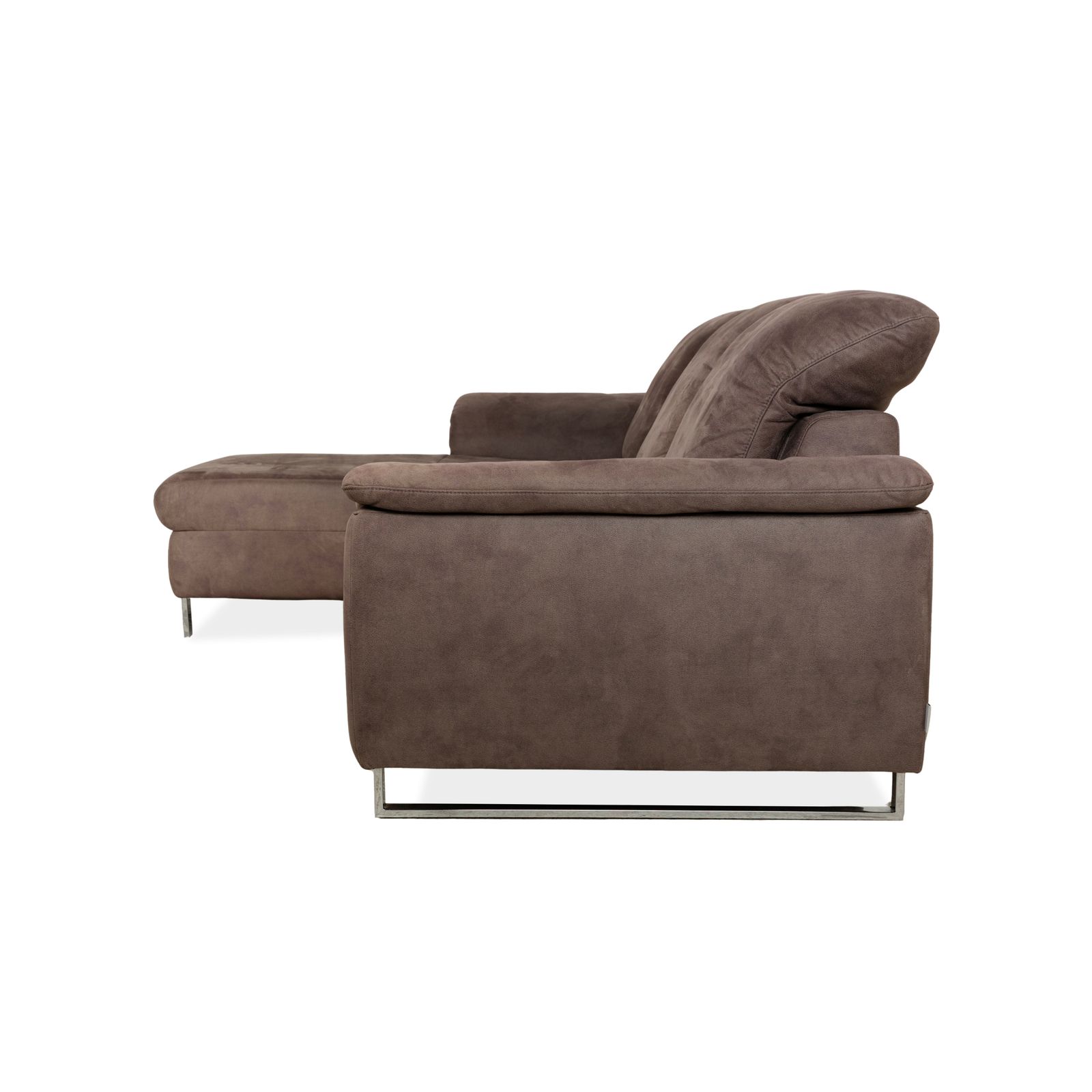 photo furniture Canapé d'angle Willi Schillig Sinaatra en tissu marron