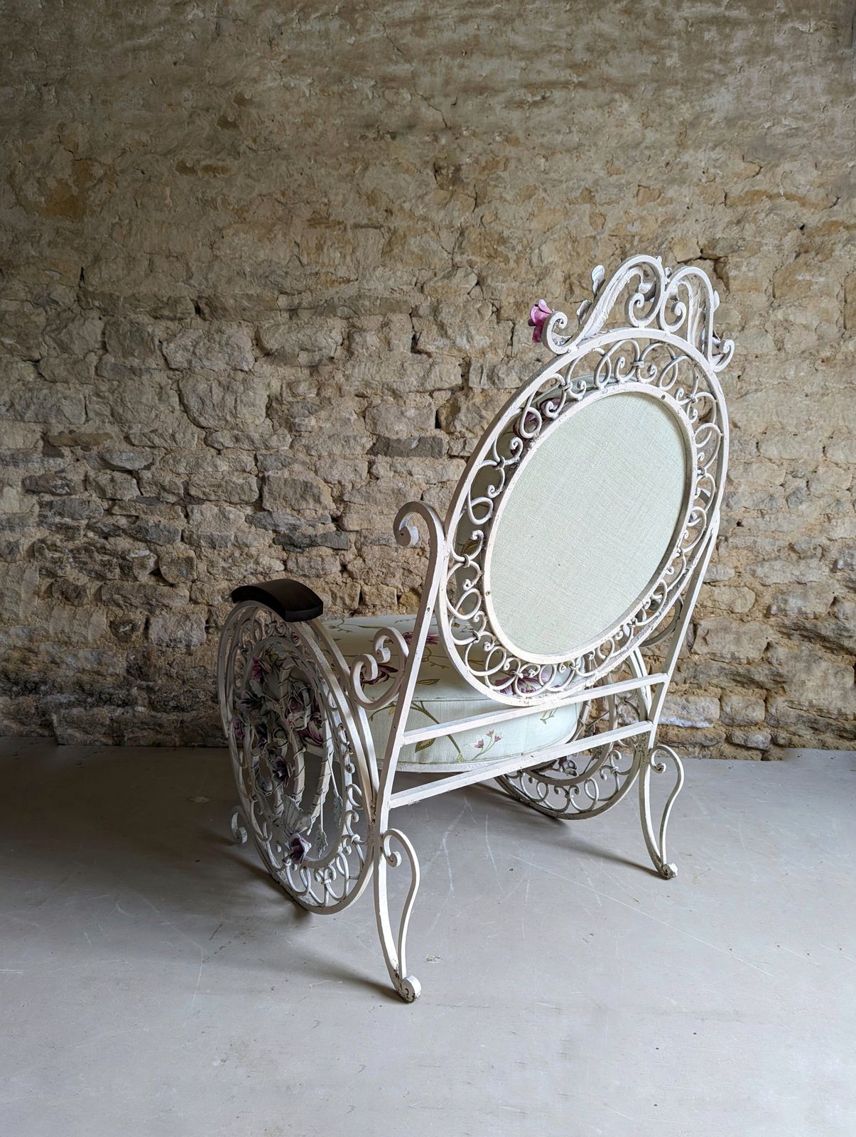 Furniture Reduced   Pair Of Late 19th Century Fine Wrought Iron Chairs photo