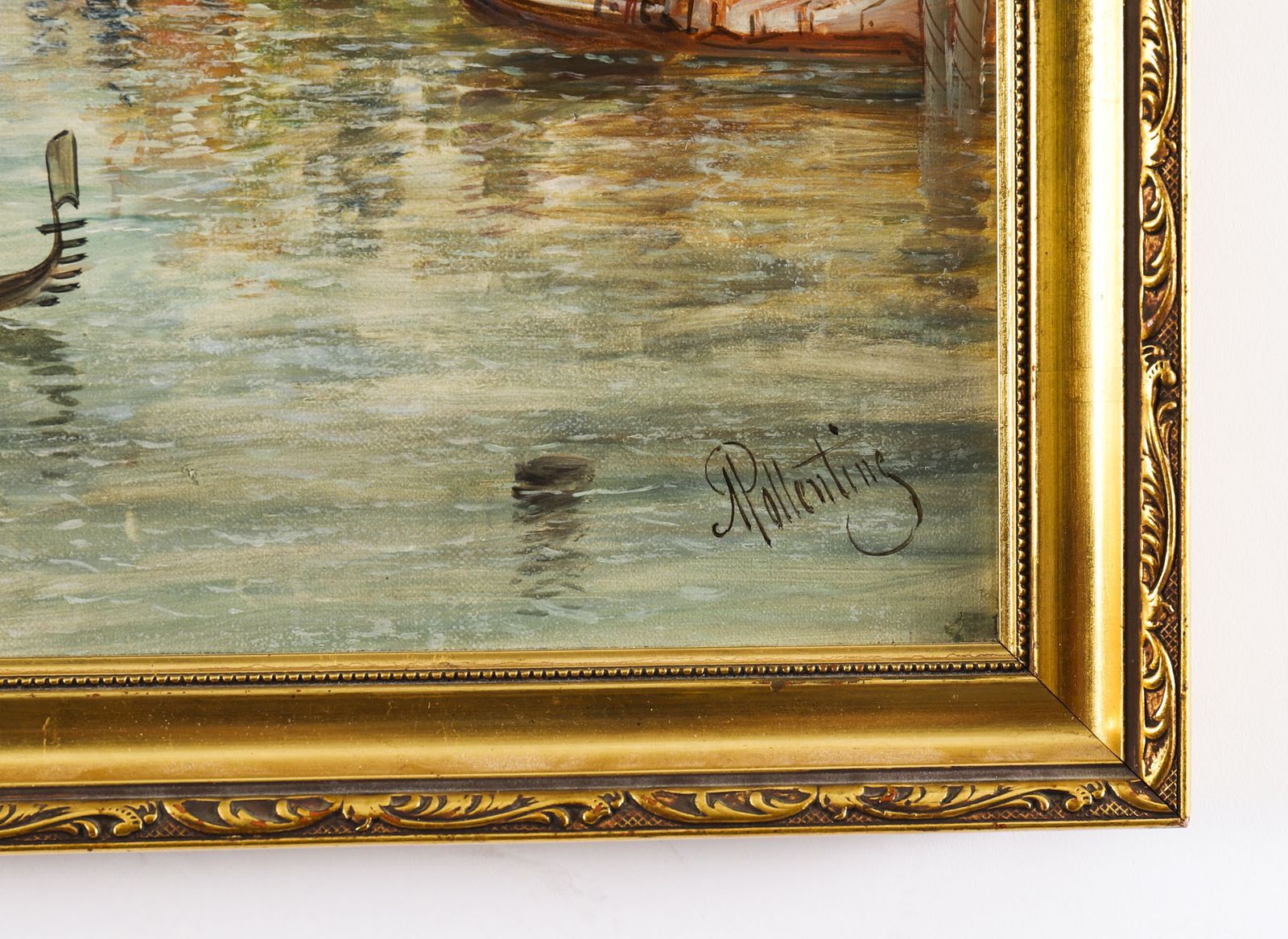 Antique Painting La Dogana Venice Alfred Pollentine 19th Century photo buy