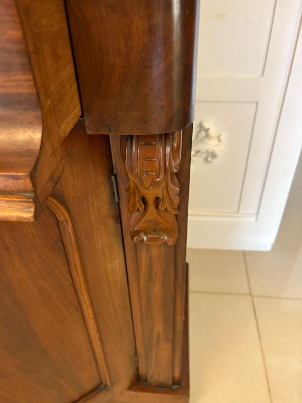 Furniture Superb Quality Antique 19th Century Figured Mahogany Bookcase photo