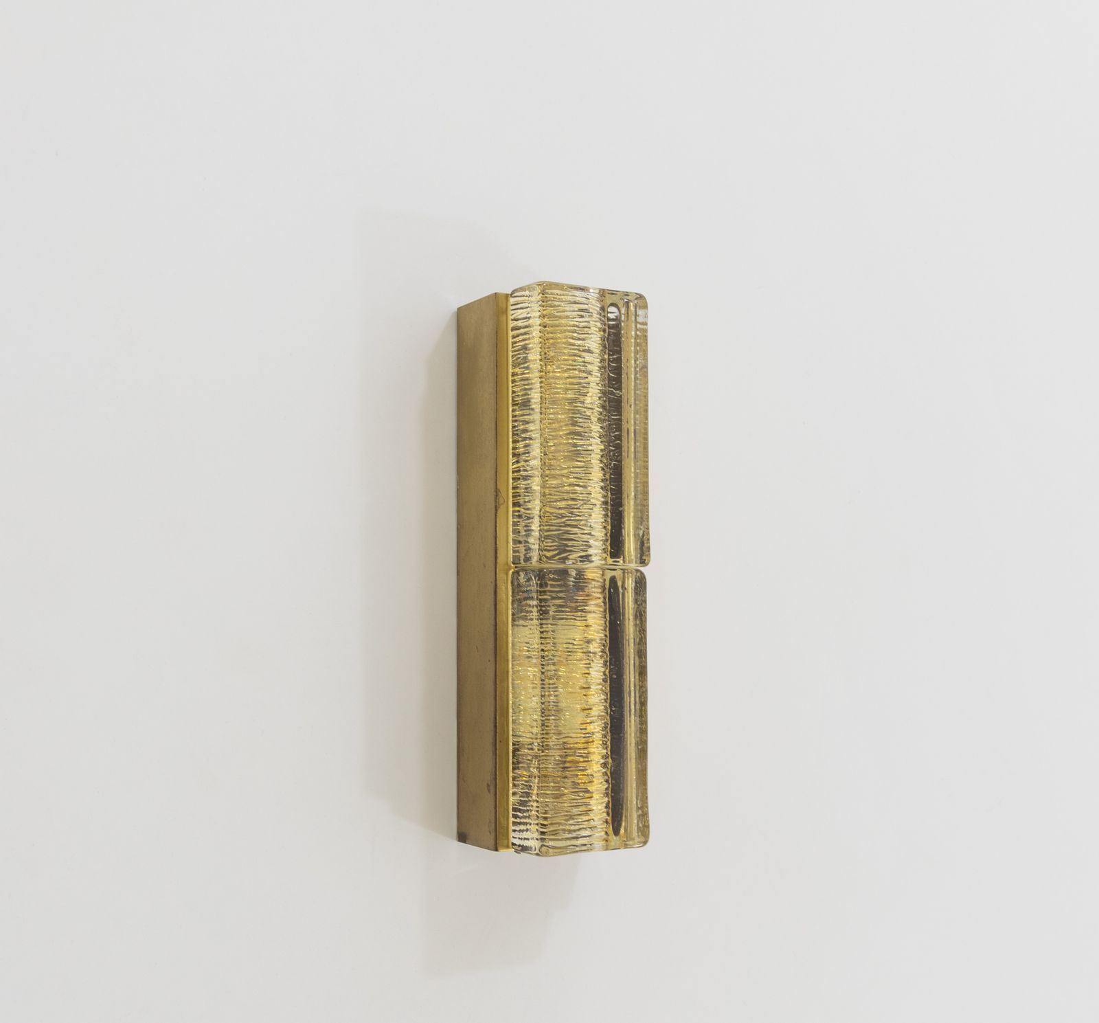 A Glass And Brass Double Atlantic Wall Lamp By Vitrika In Gold, 1970s photo for sale