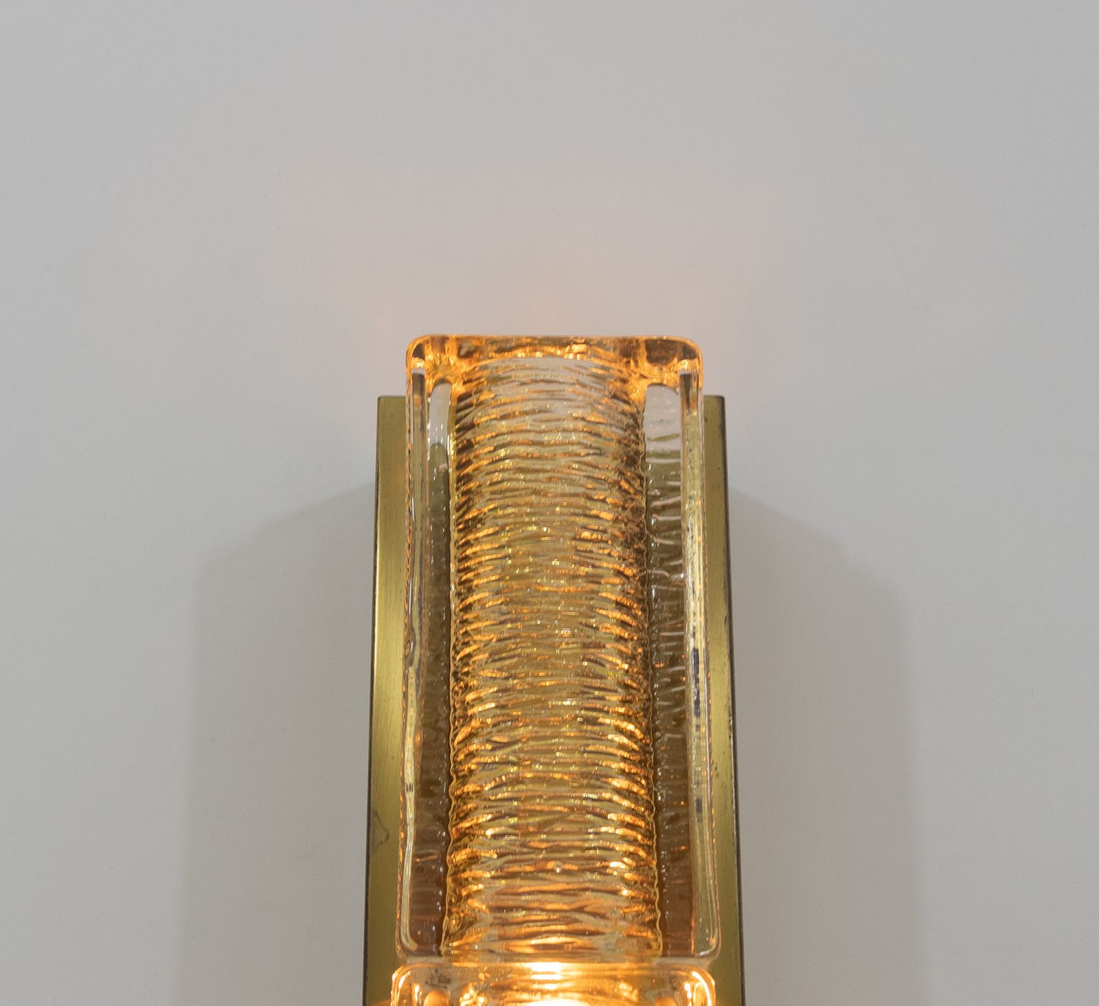 A Glass And Brass Double Atlantic Wall Lamp By Vitrika In Gold, 1970s photo vinterior