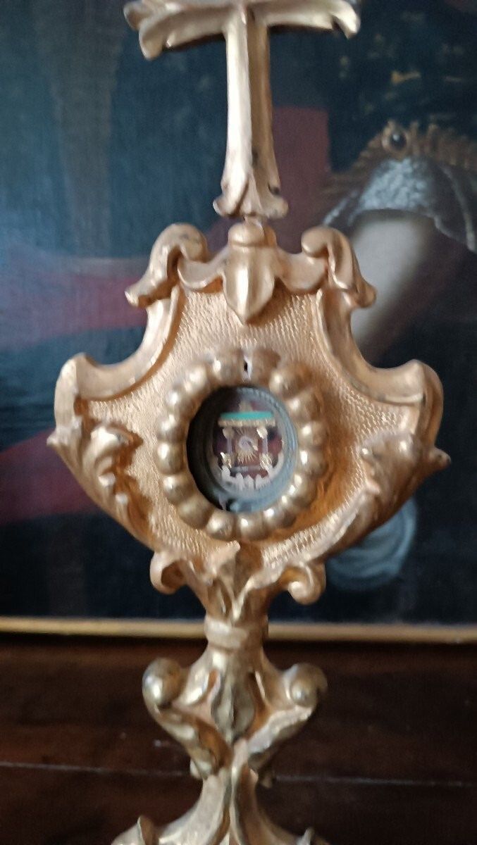 18th Century Gilded Wooden Relic Saint Lucia Relic photo furniture