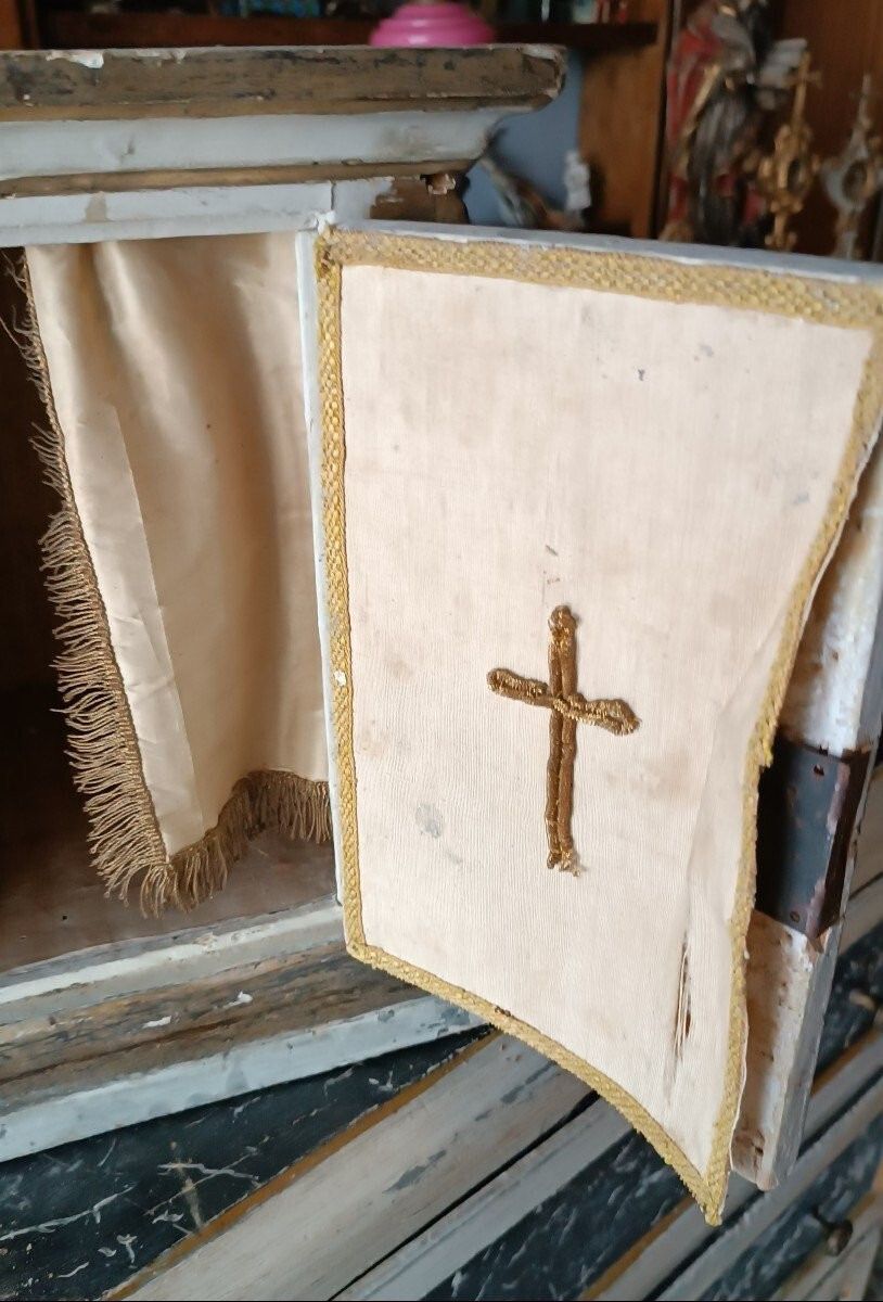 Antique Painted And Gilded Wooden Tabernacle 18th Century Tuscany photo buy