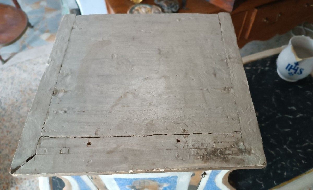 photo for sale Antique Painted And Gilded Wooden Tabernacle 18th Century Tuscany