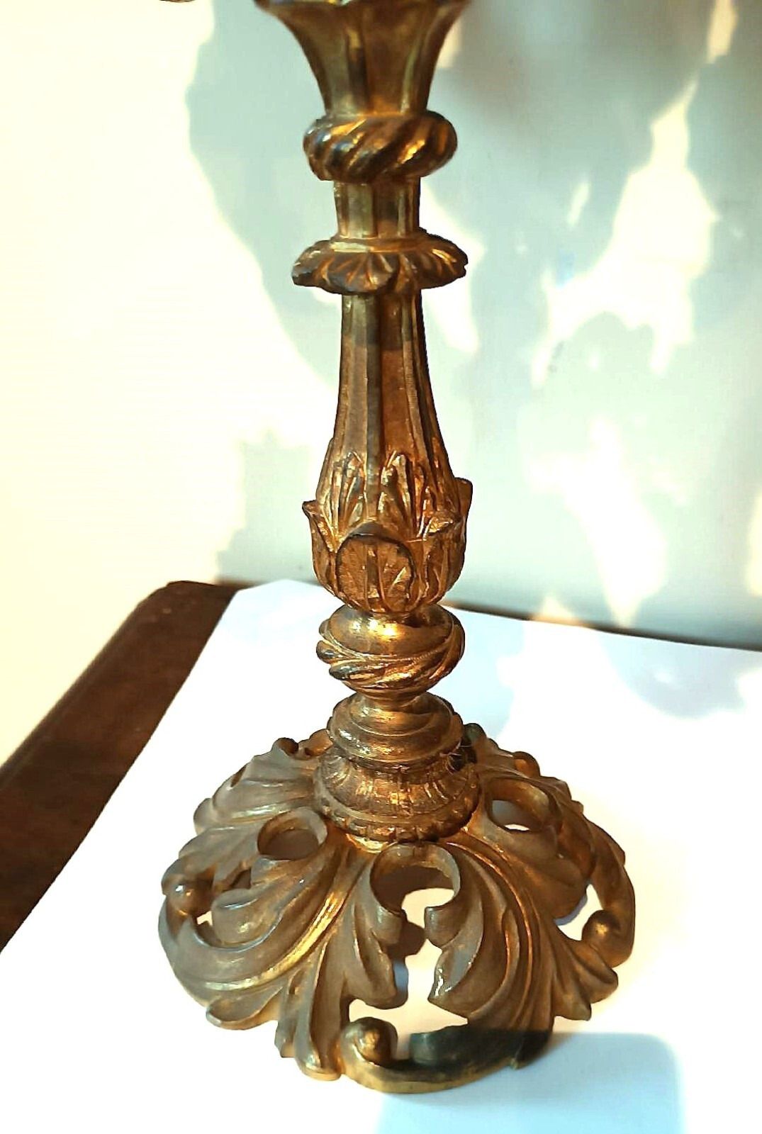 Large Pair Of 19th Century Gilded Bronze Candlesticks photo 797.0