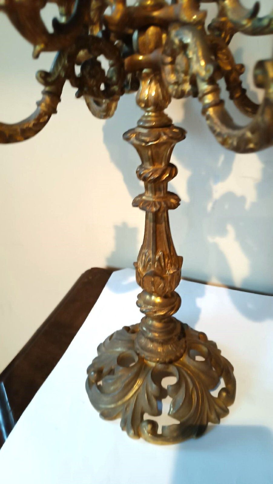 Large Pair Of 19th Century Gilded Bronze Candlesticks photo vinterior