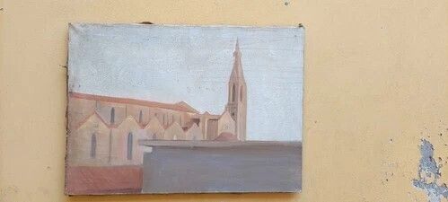 Oil Painting On Canvas Florence View Santa Maria Novella Primi 900 photo vinterior