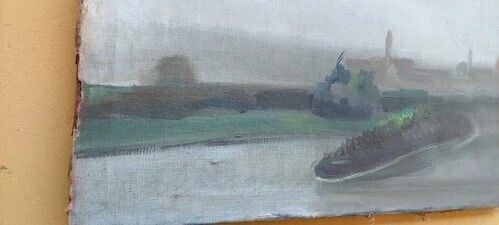 Oil Painting On Canvas View Florence San Frediano Primi 900 photo furniture