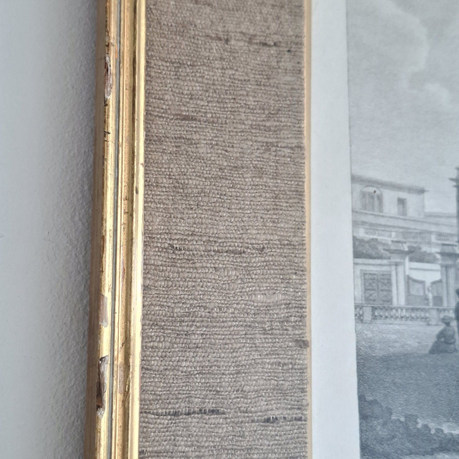 photo vinterior William Wood Lithograph Chowringhee Road Speke Street Calcutta 12 Framed Antique
