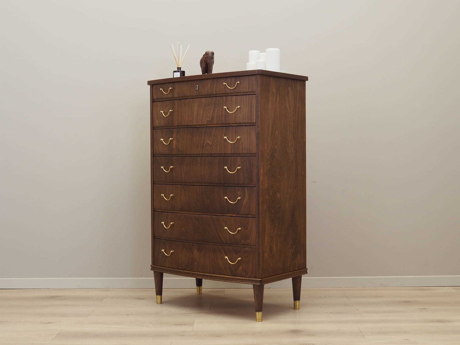 Walnootfineer Ladekast, Deens Design, Ca. Jaren 1960, Productie: Denemarken photo for sale