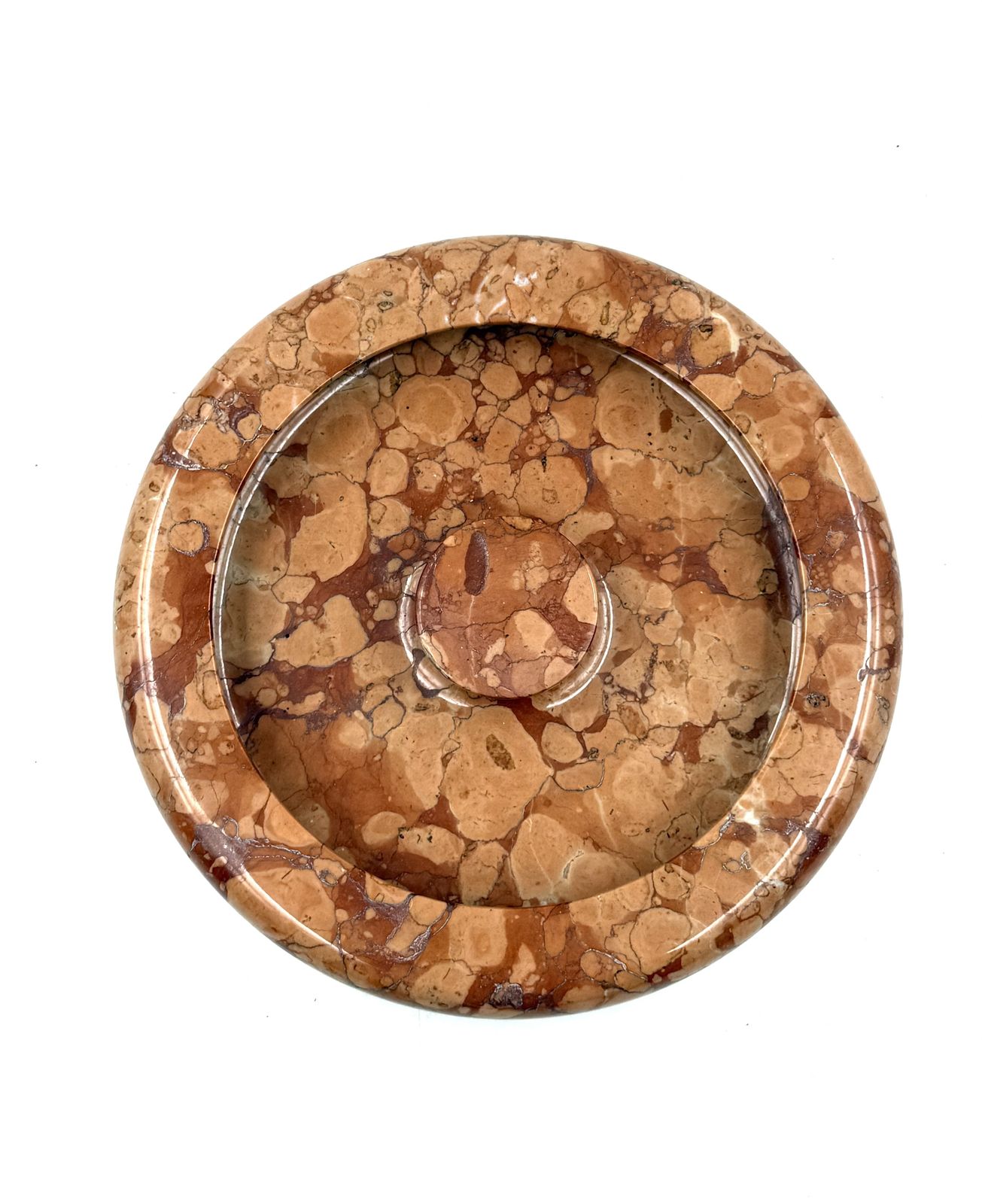 photo for sale Angelo Mangiarotti, Red Marble Centerpiece / Bowl, Knoll International Italy, 1970s