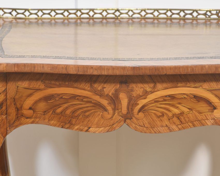 photo furniture French Gilt Metal Mounted Marquetry And Kingwood Side Table