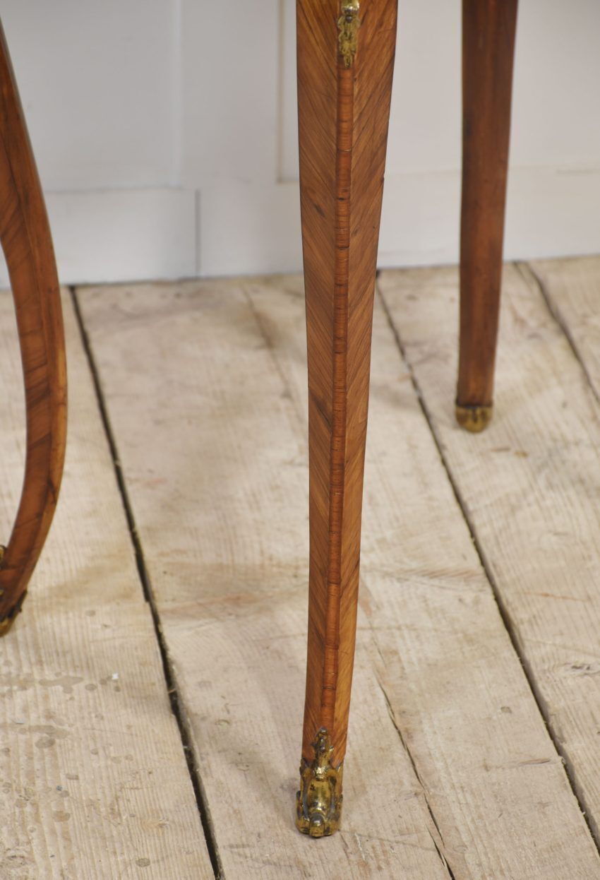 1194.0 French Gilt Metal Mounted Marquetry And Kingwood Side Table photo