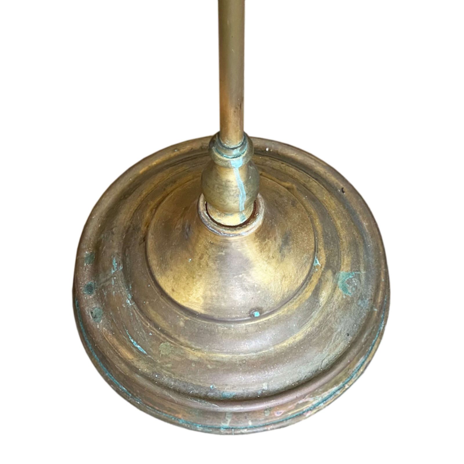 Spanish 1950s Patinated Brass Floorlamp With 'Candle' Fitting photo vinterior