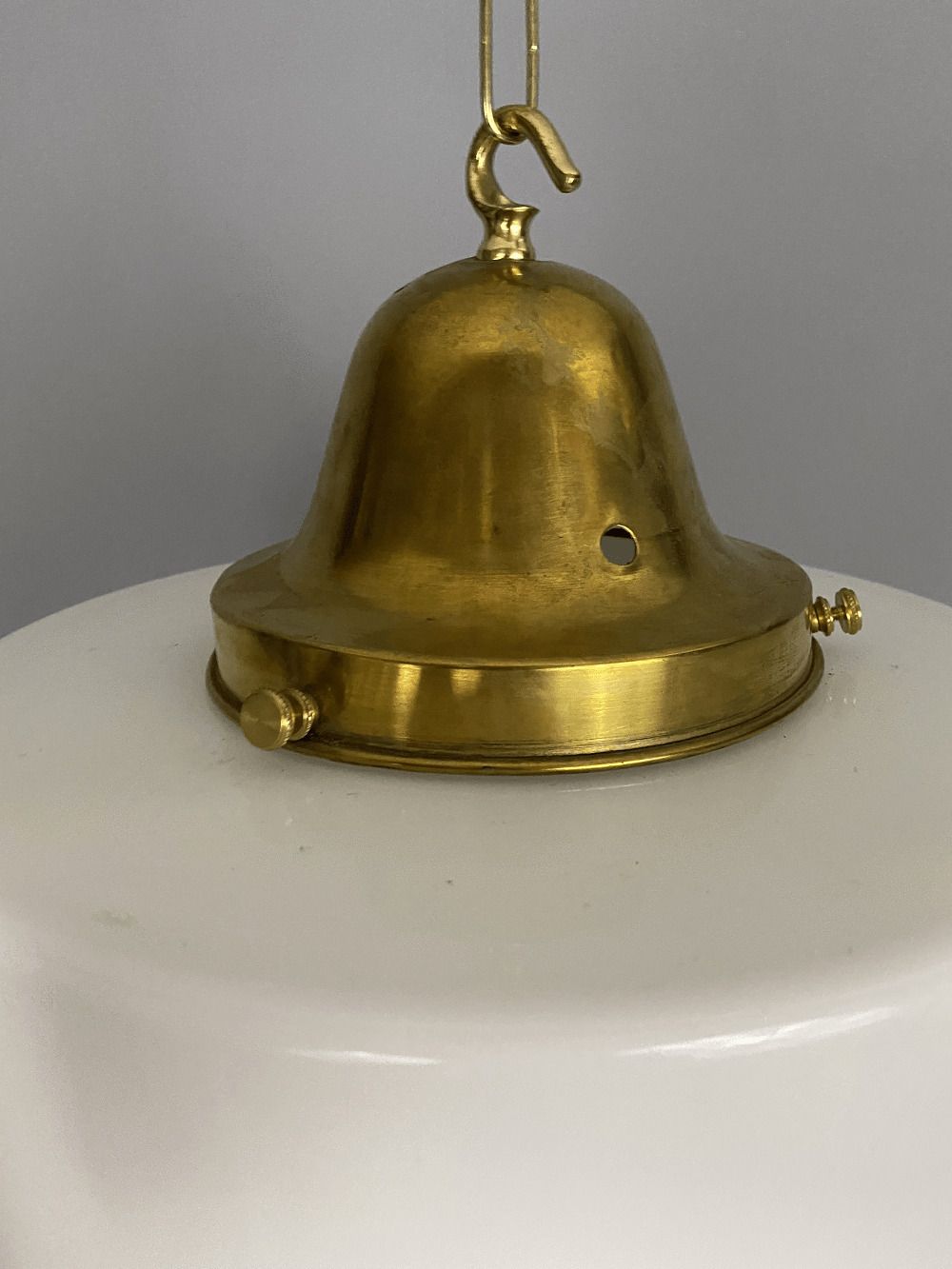 Theo Large Stepped Opaline Pendant Light photo 375.0