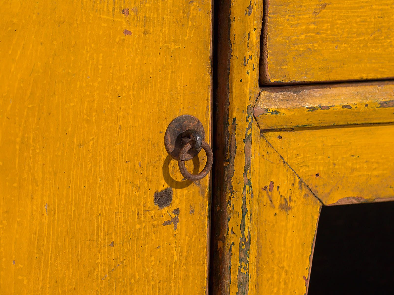 Antique Yellow Tv Cabinet (C.1900) #18 photo 1083.0