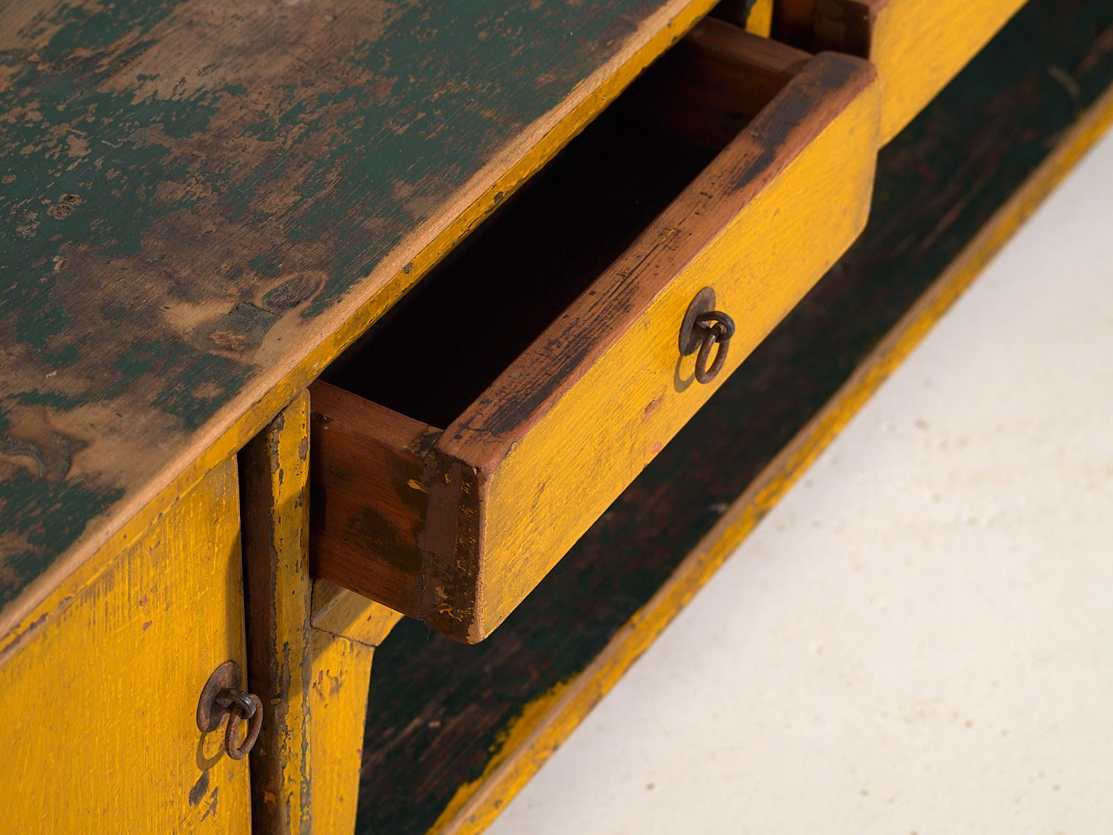 Antique Yellow Tv Cabinet (C.1900) #18 photo vintage