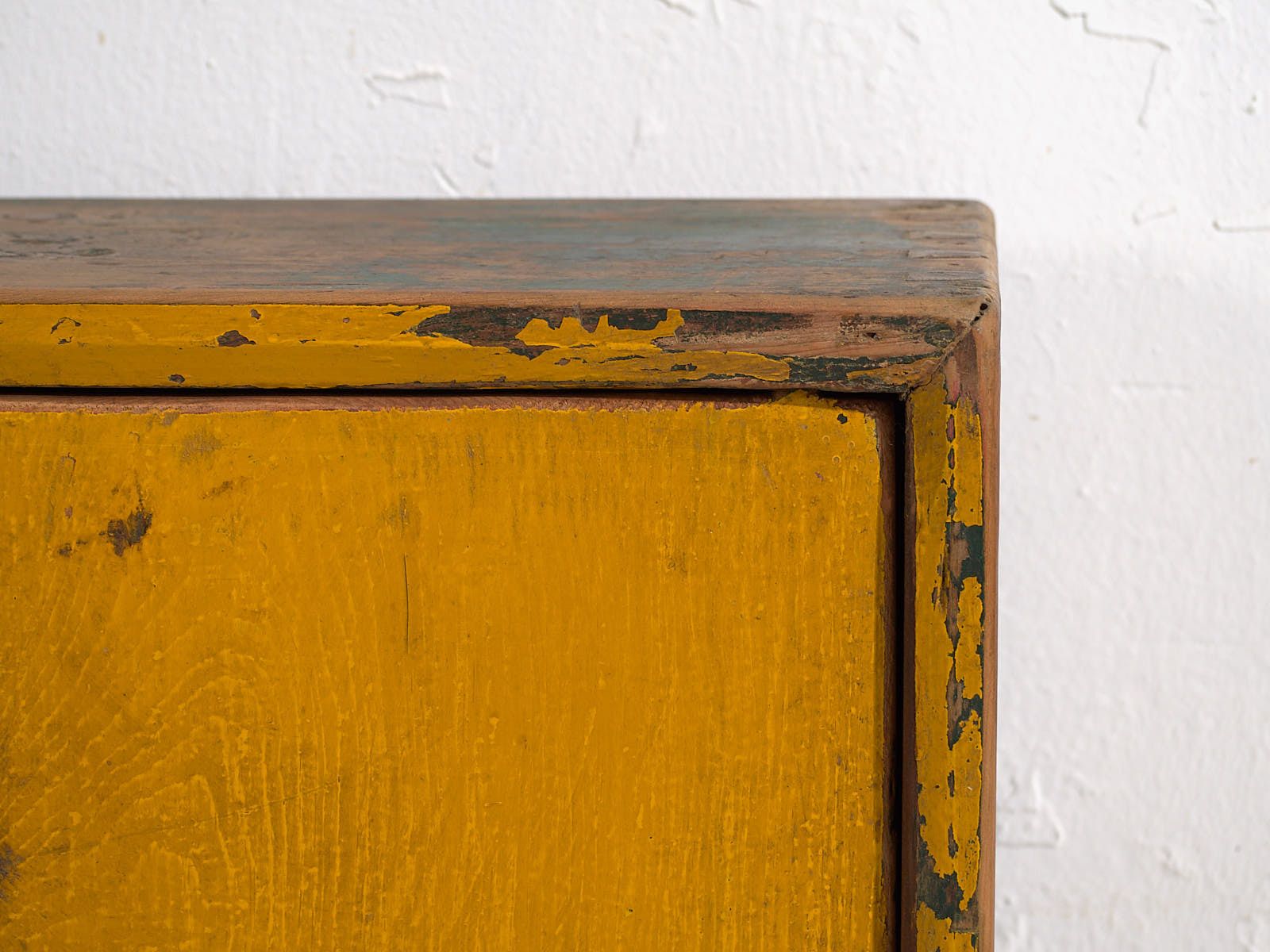Furniture Antique Yellow Tv Cabinet (C.1900) #18 photo