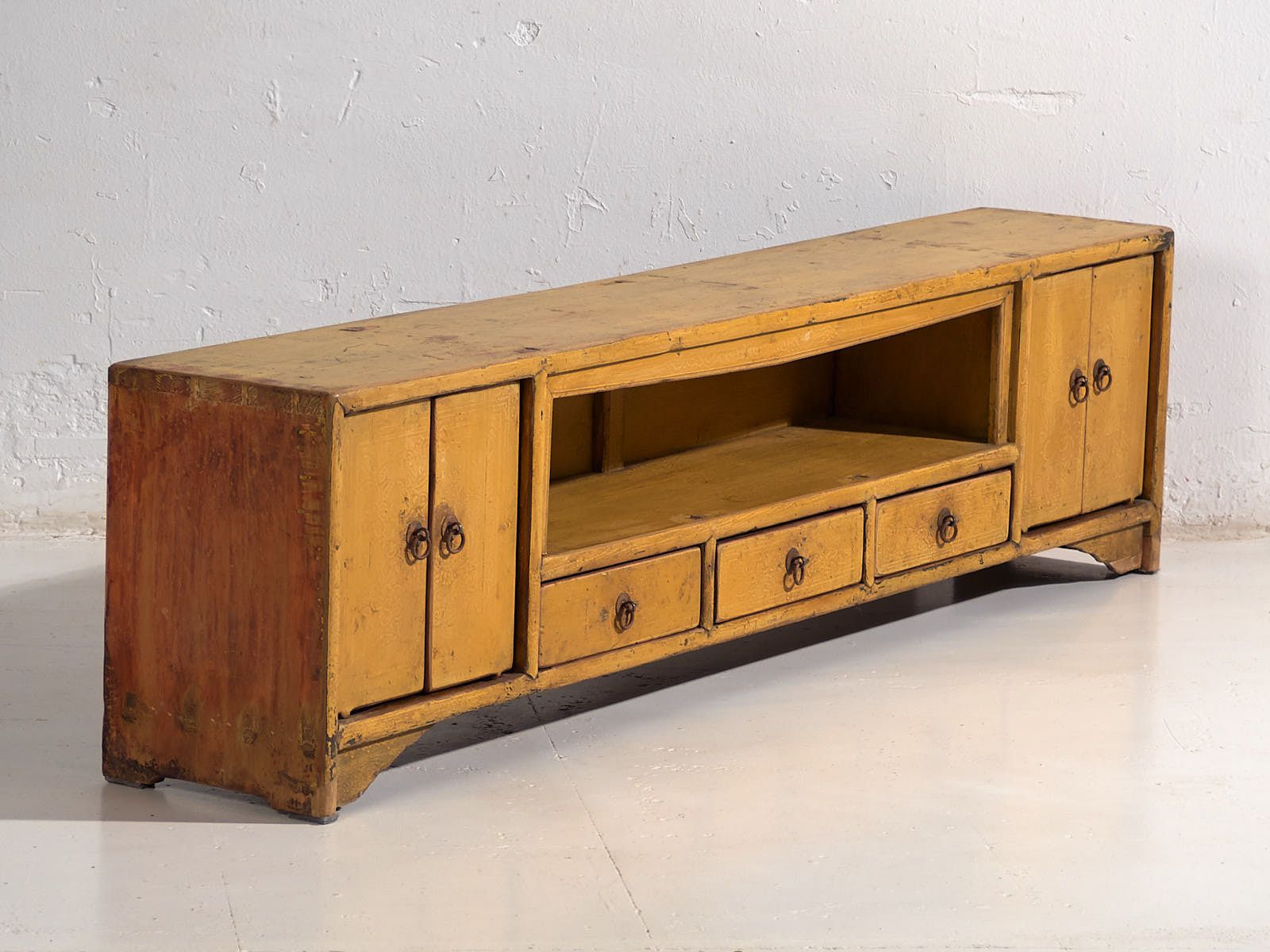 Antique Yellow Base Cabinet (C.1900) #19 photo furniture