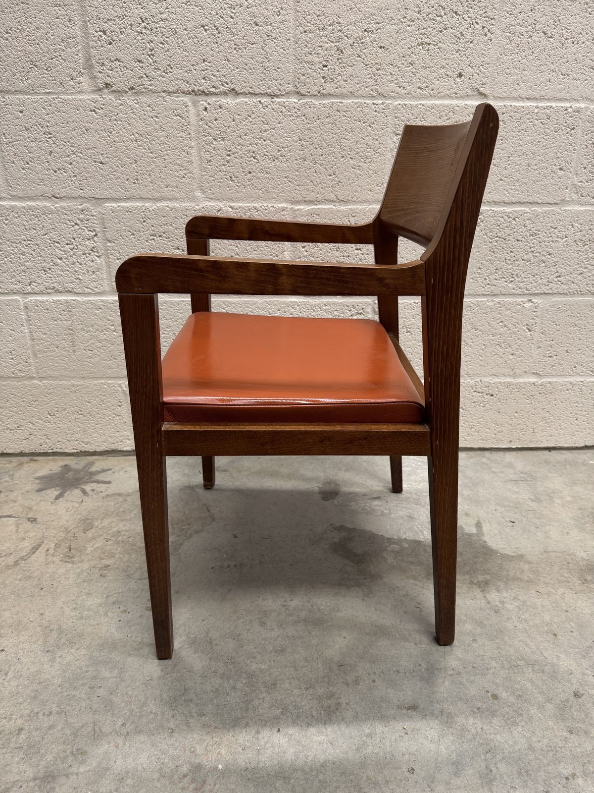 Reclaimed Furniture: Oak Tan Leather Armchairs (Quantity 7x) photo furniture
