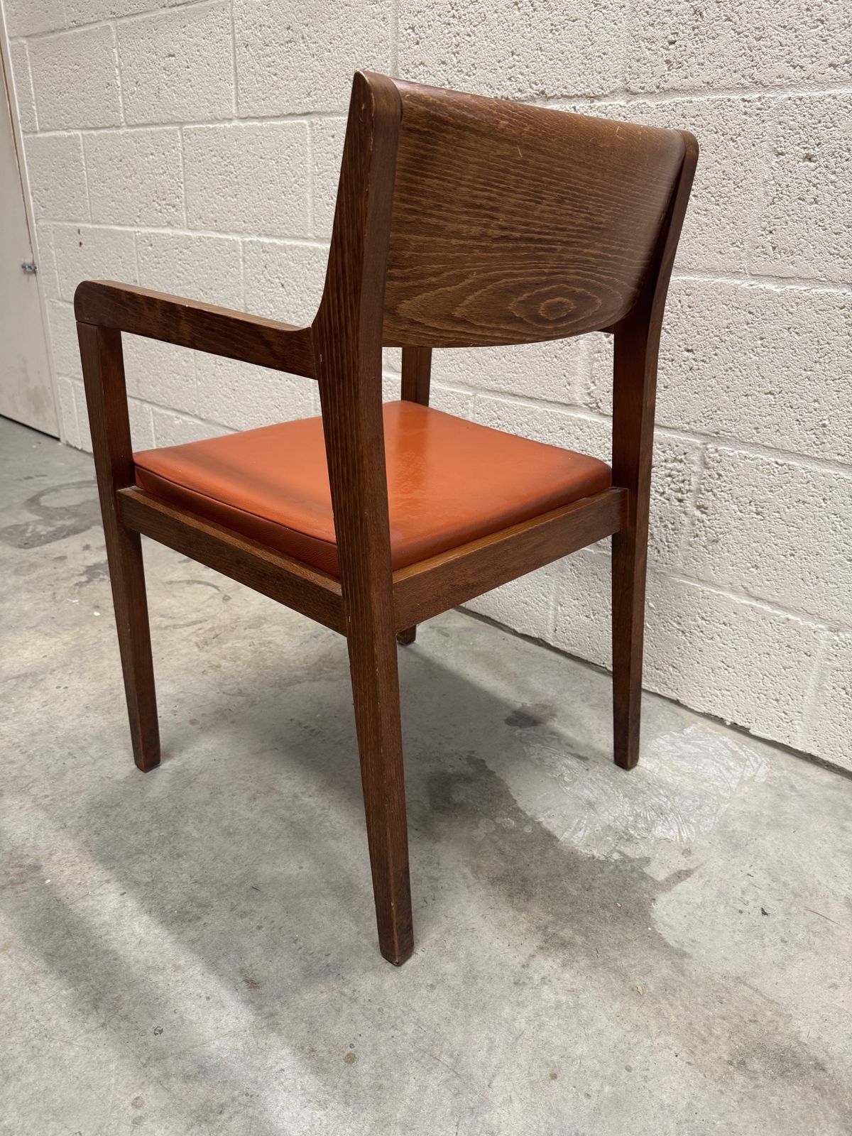 Reclaimed Furniture: Oak Tan Leather Armchairs (Quantity 7x) photo Furniture