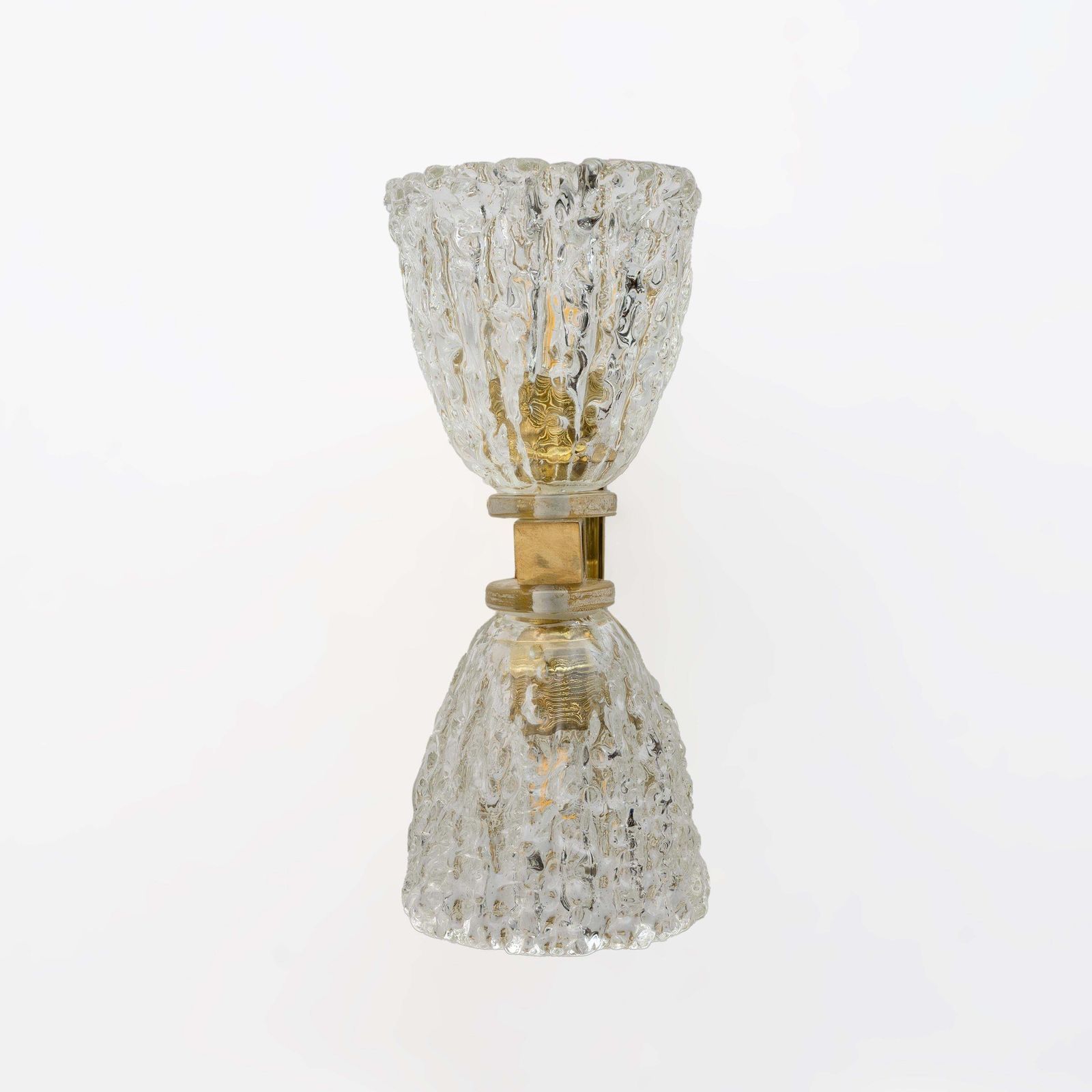 Pair Of Art Decò Style Murano Glass And Brass Sconces photo furniture