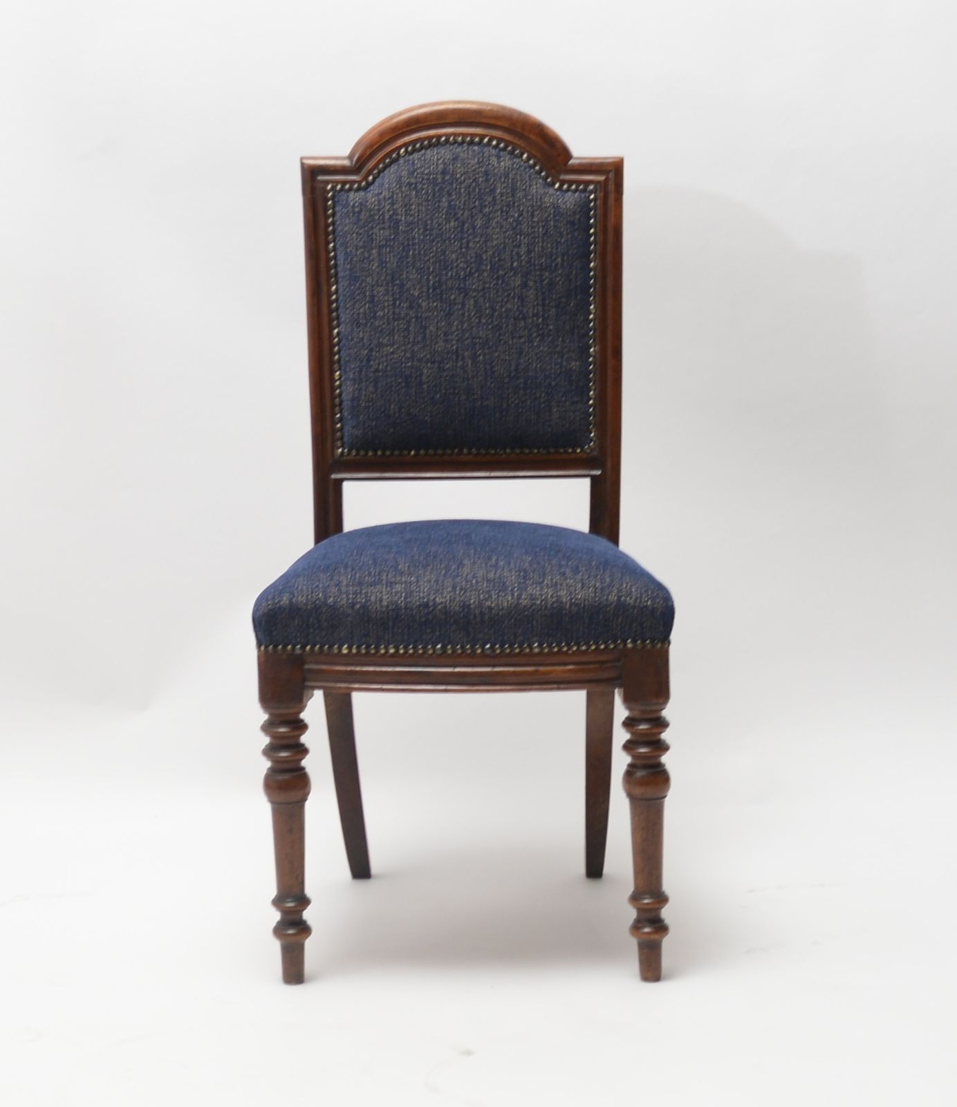 Wooden Theater Chair Newly Reupholstered With Zero Waste Fabric, 19th Century Italy