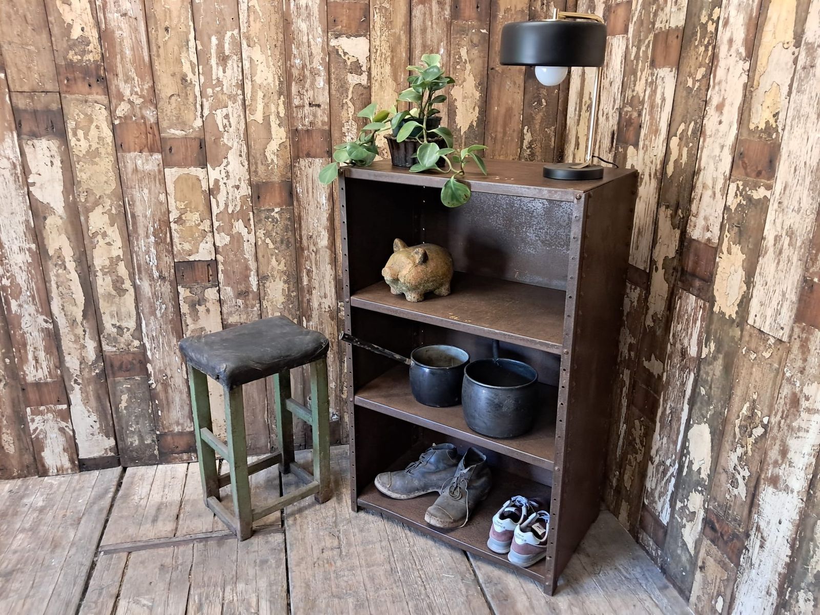 photo furniture Industrial Metal Shelf Unit
