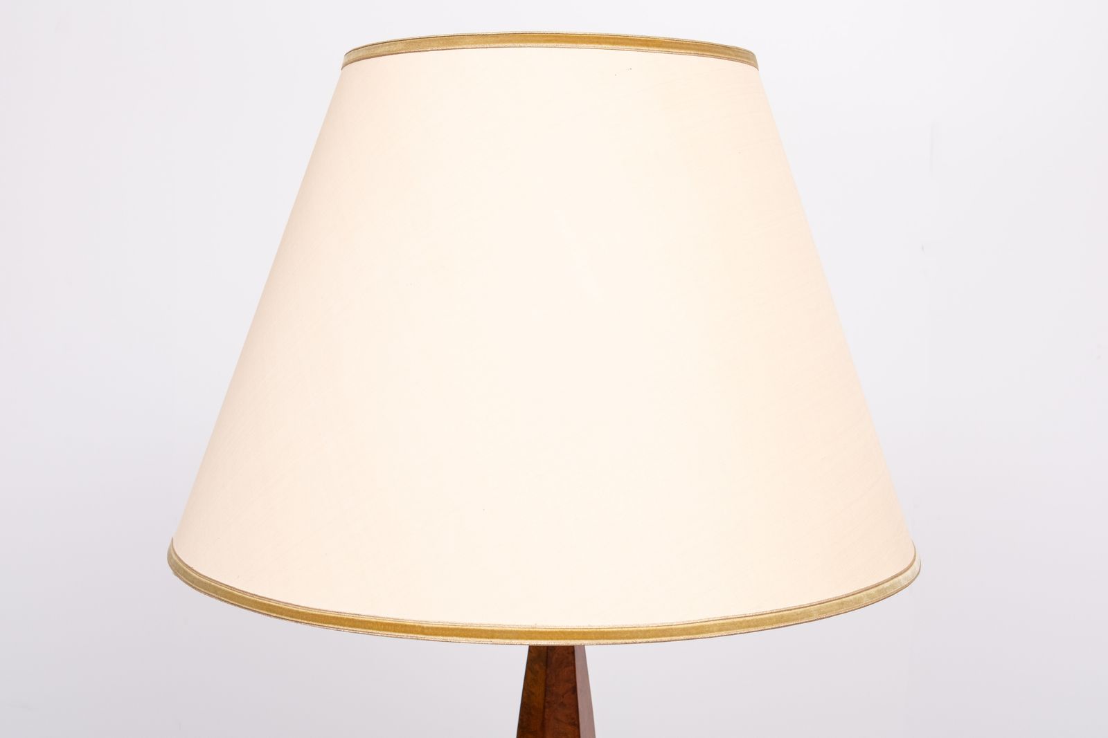 Stunning Large Antique Biedermeier Burl Floor Lamp . Germany photo vintage