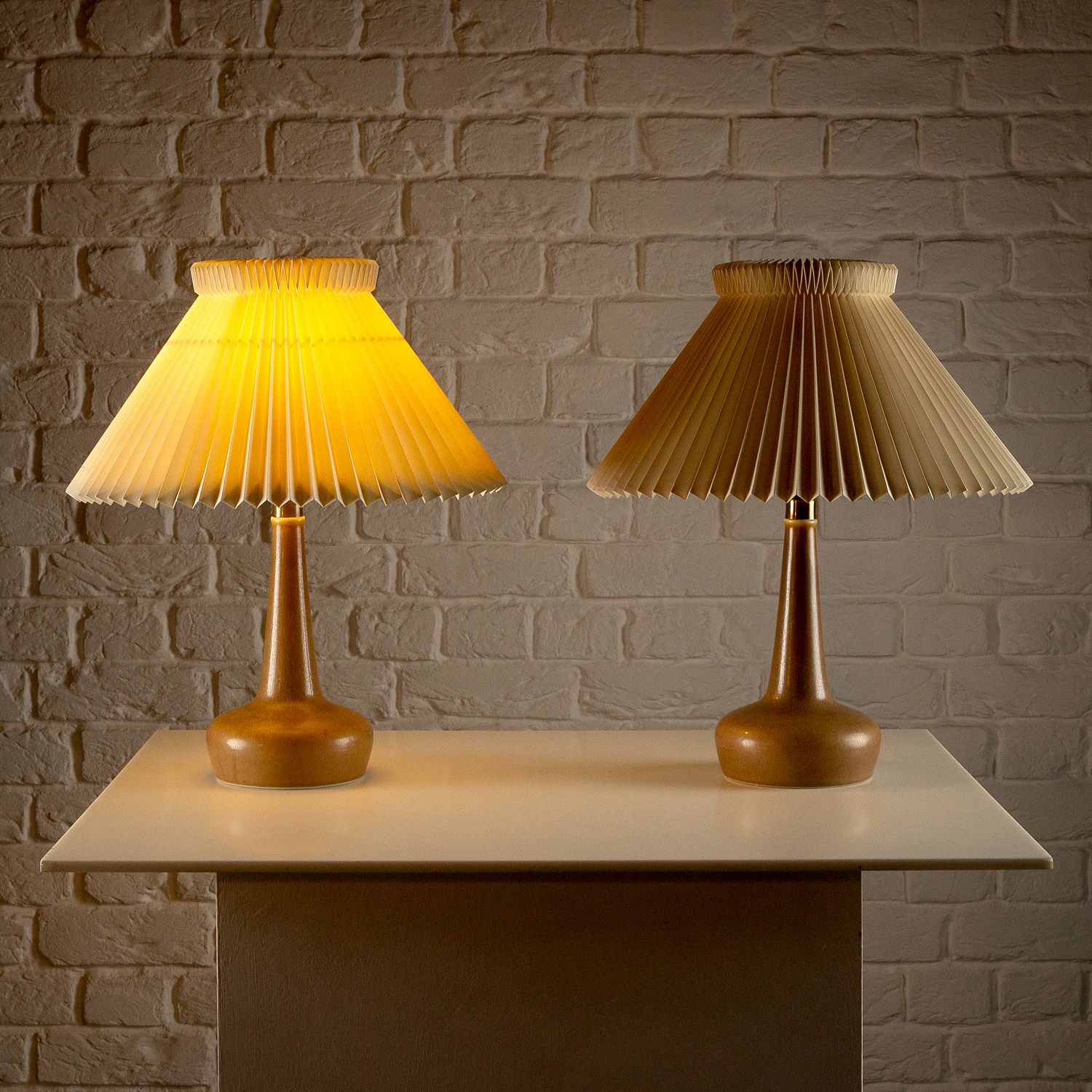 Pair Of Le Klint Palshus Stentöj Model 311 Lamps, Denmark 1960s photo for sale