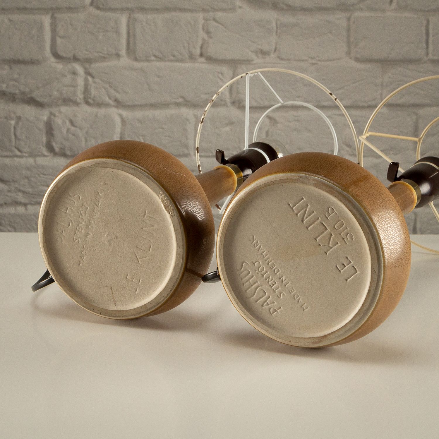 Pair Of Le Klint Palshus Stentöj Model 311 Lamps, Denmark 1960s photo vinterior
