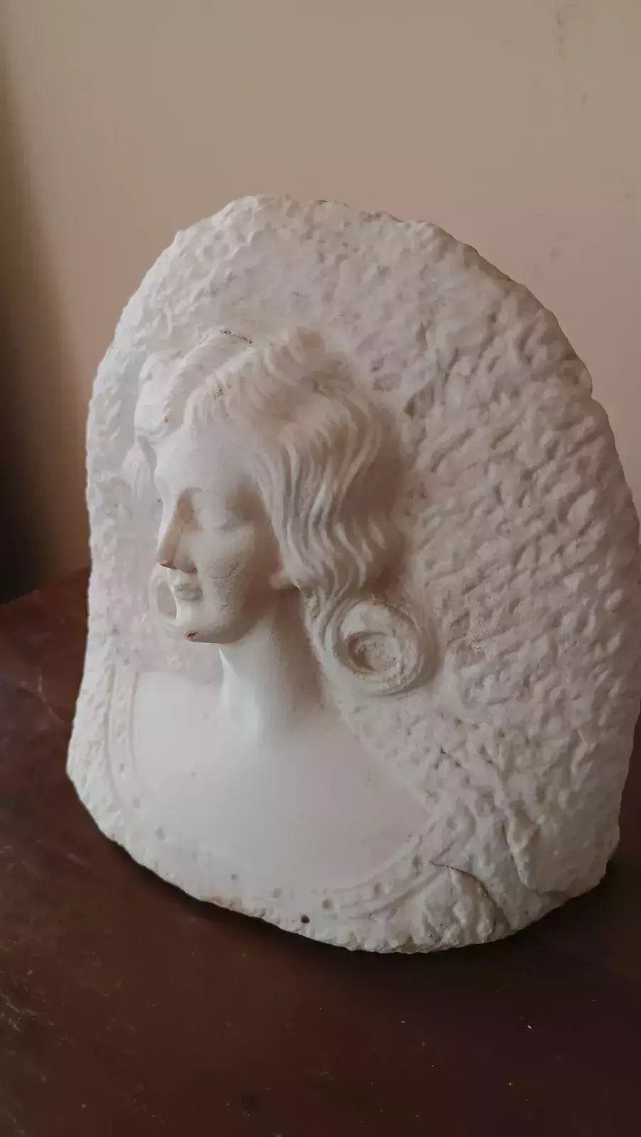 Ancient Marble Sculpture Female Bust Early 1900s photo Art
