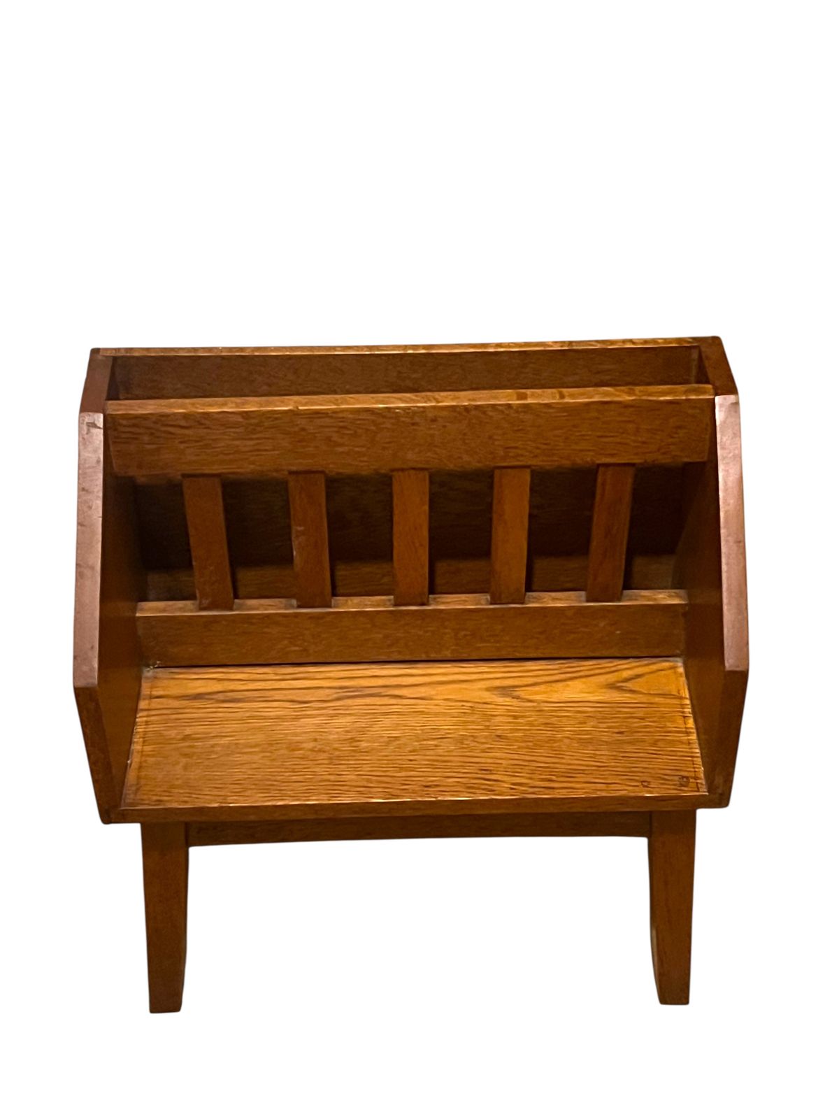 Art Deco Period Oak Magazine Book Rack photo furniture