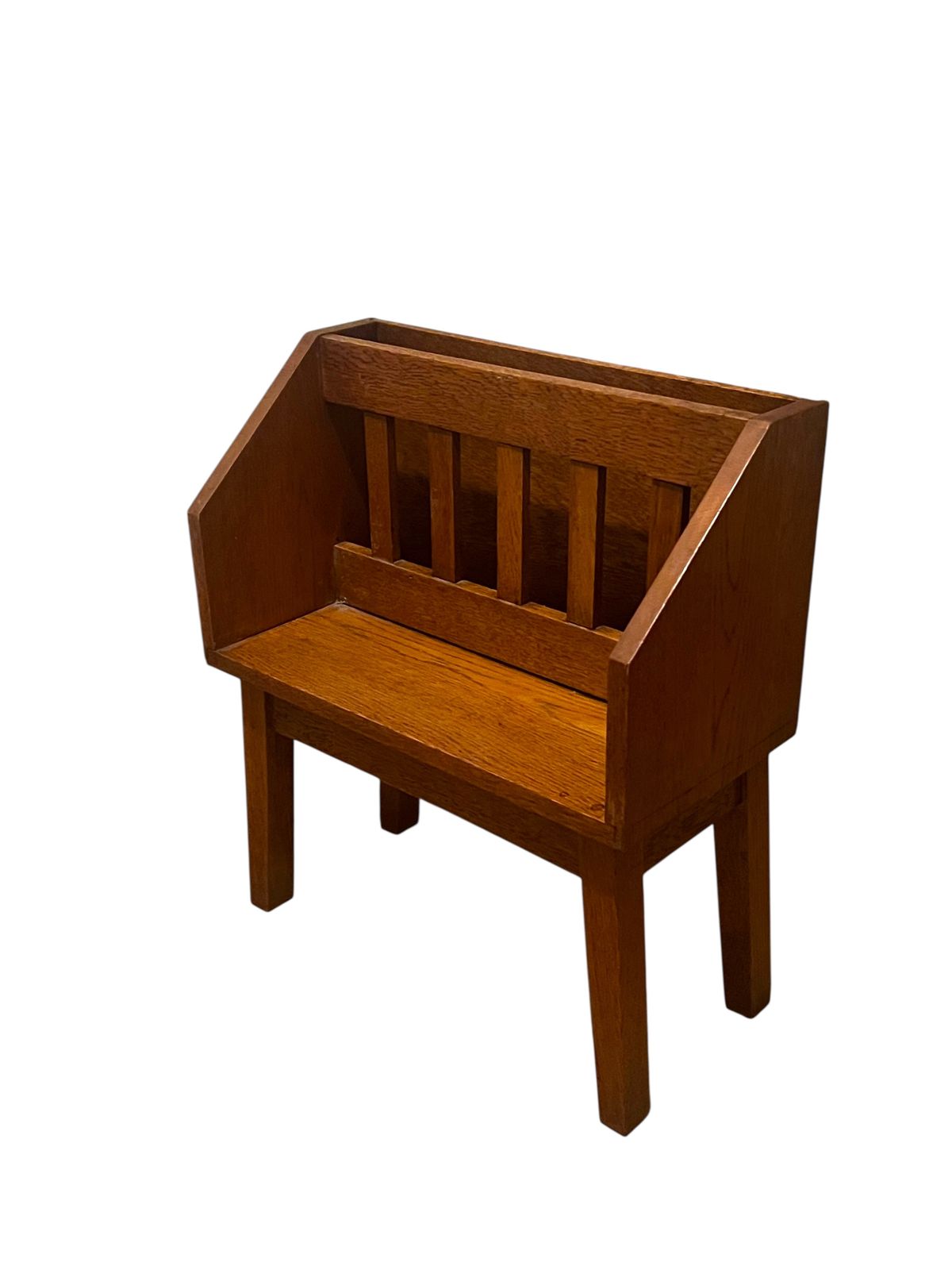 Art Deco Period Oak Magazine Book Rack photo Home Decor