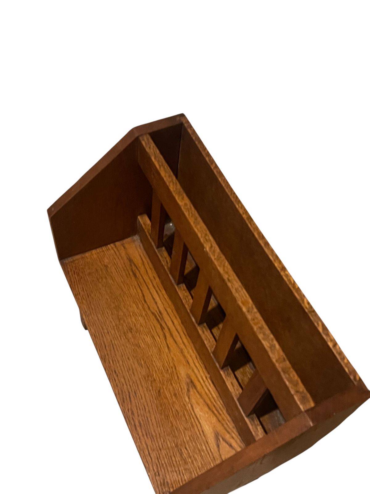 Art Deco Period Oak Magazine Book Rack photo 240.0