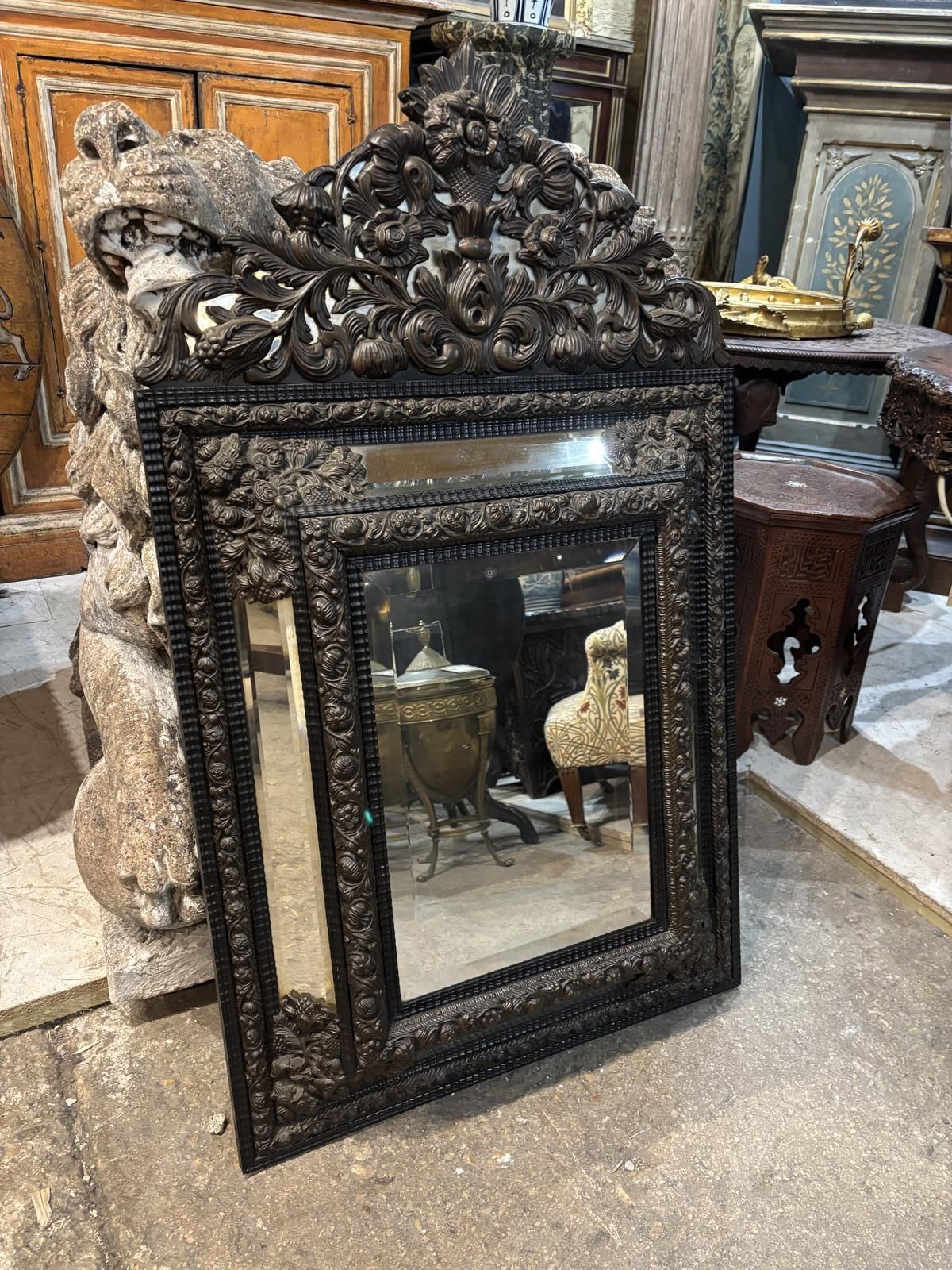 Dutch 19th Century Cushion Mirror photo Home Decor