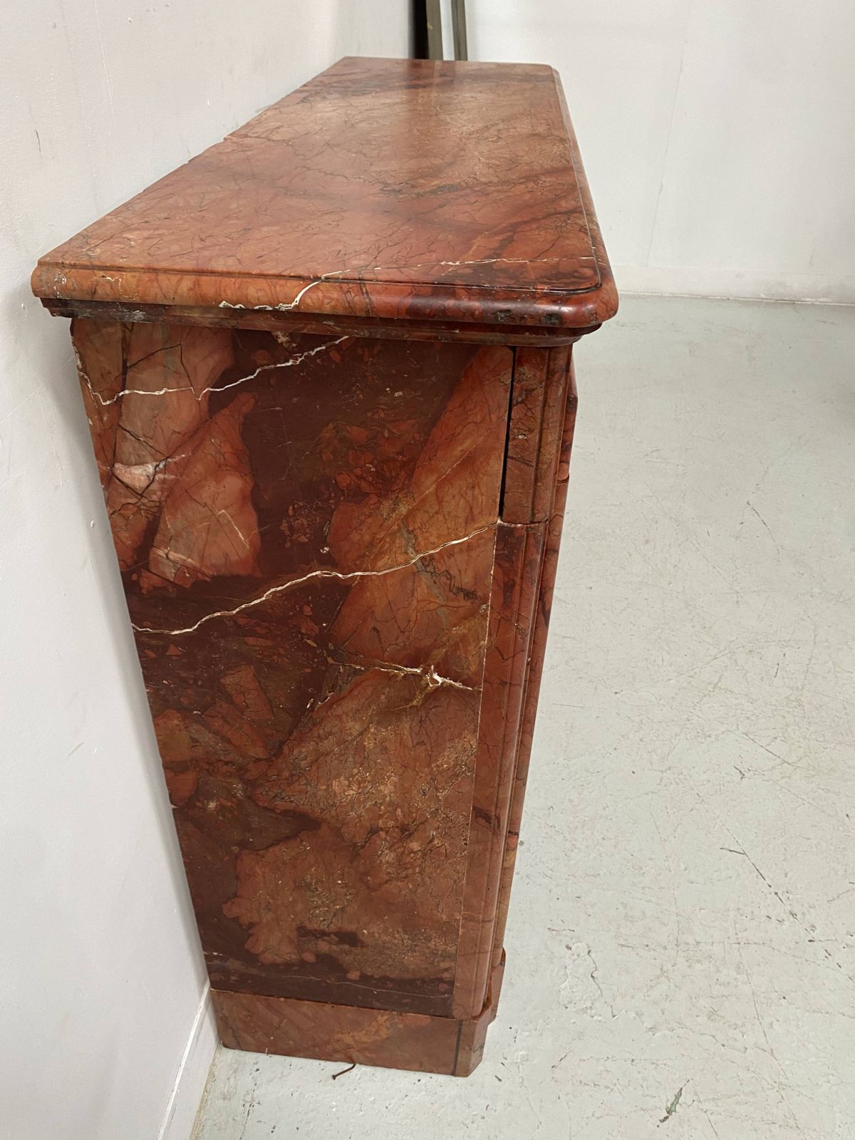 Louis Philippe Fireplace In Red Breccia Marble, 19th Century photo 5355.0