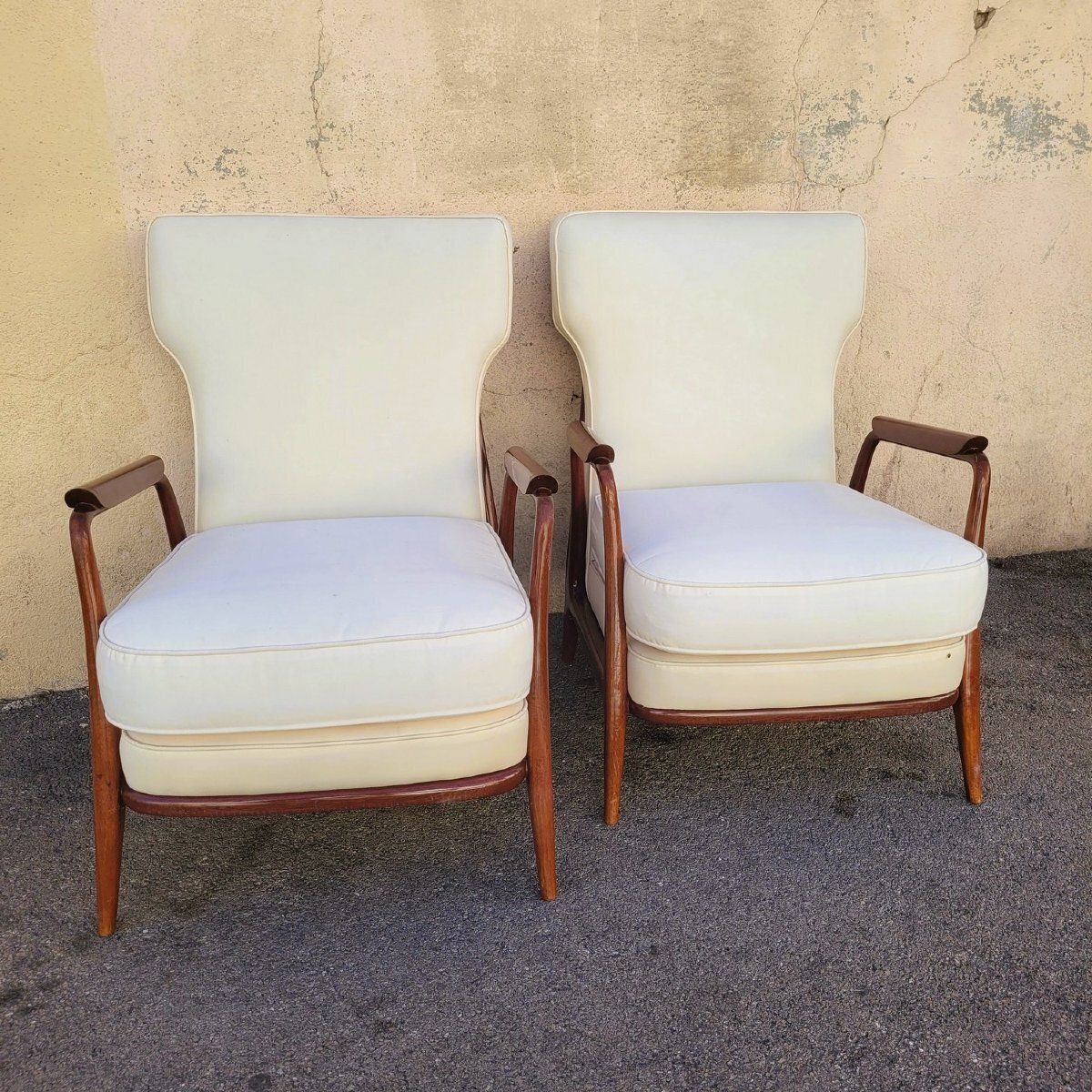 Pair Of Armchairs In The Style Of G Scapinelli, Late 20th Century photo furniture