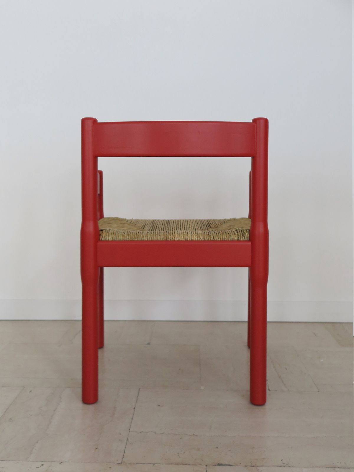 photo vinterior Vico Magistretti For Cassina Red Dining Chairs Model Carimate, Italy 1960s