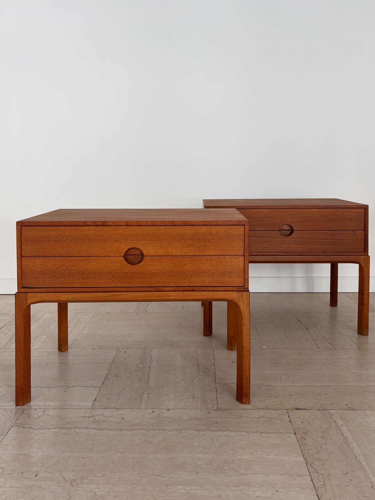 Kai Kristiansen For Aksel Kjersgaard Scandinavian Midcetury Teak Nitgh Stands, Denmark 1960s photo Furniture