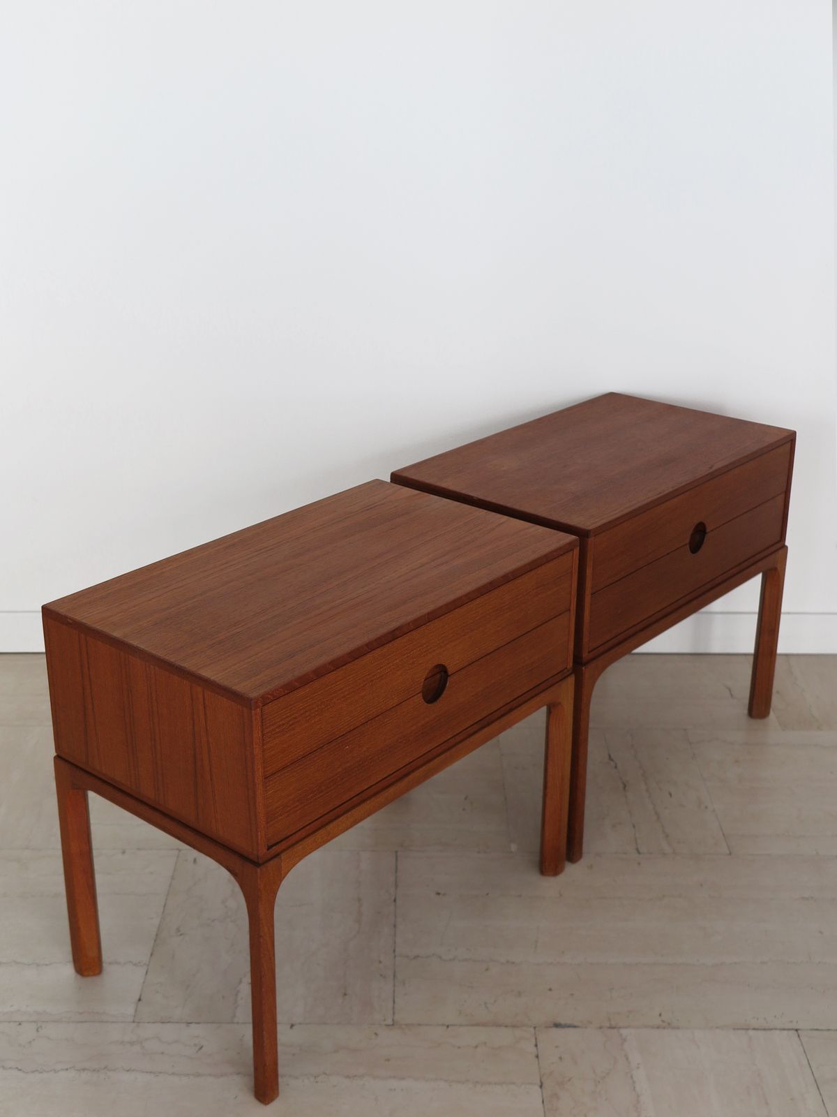 Kai Kristiansen For Aksel Kjersgaard Scandinavian Midcetury Teak Nitgh Stands, Denmark 1960s photo for sale